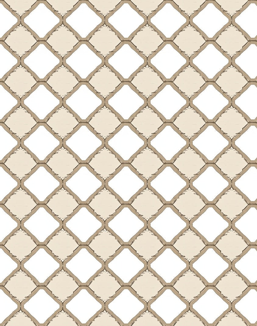 Neutral Tonal Diamond Lattice Rug