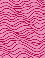 Pink Waves Pattern Rug