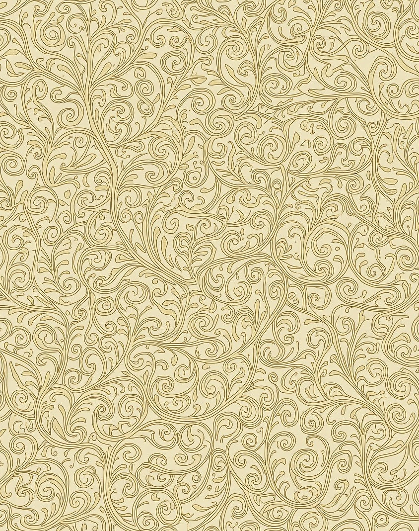 Linen Beige Swirl Floral Pattern Rug