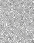 Abstract Swirl And Line Pattern Rug