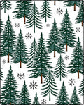 Evergreen Forest Snowflakes Rug