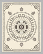 Mandala Floral Frame Decorative Rug