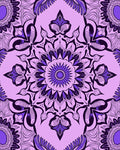 Lush Violet Mandala Patterned Rug