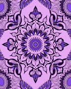 Lush Violet Mandala Patterned Rug