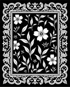 Floral And Leaf Pattern Rug