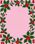 Vibrant Red Holly Garland Rug