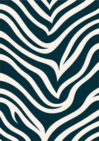 Dark Beige Wavy Stripe Pattern Rug
