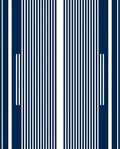 Navy And White Vertical Stripes Pattern Rug