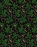 Green Evergreen Pine Stars Meadow Rug