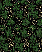 Green Evergreen Pine Stars Meadow Rug