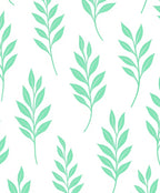 Mint Green Branch Pattern Rug