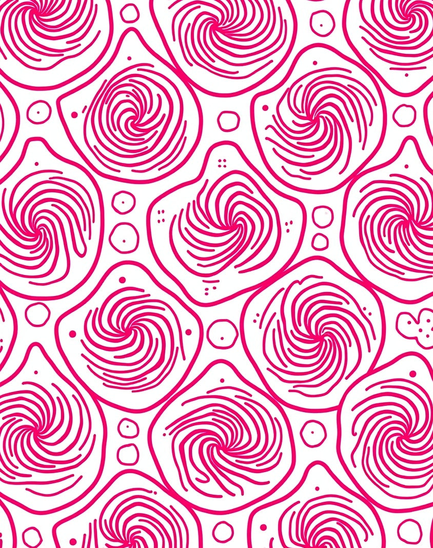Swirling Spiral Pattern Design Rug