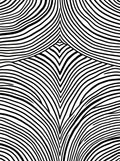 Bold Black White Curved Lines Rug