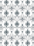 Dark Gray Ornate Scroll Pattern Rug