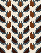 Retro Abstract Floral Pattern Rug