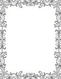 Elegant Floral Scrollwork Frame Design Rug