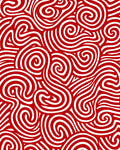 Crimson White Swirl Contemporary Rug