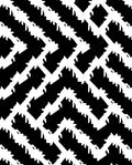 Sharp Geometric Black White Pattern Rug
