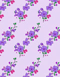 Purple Pink Floral Vine Pattern Rug