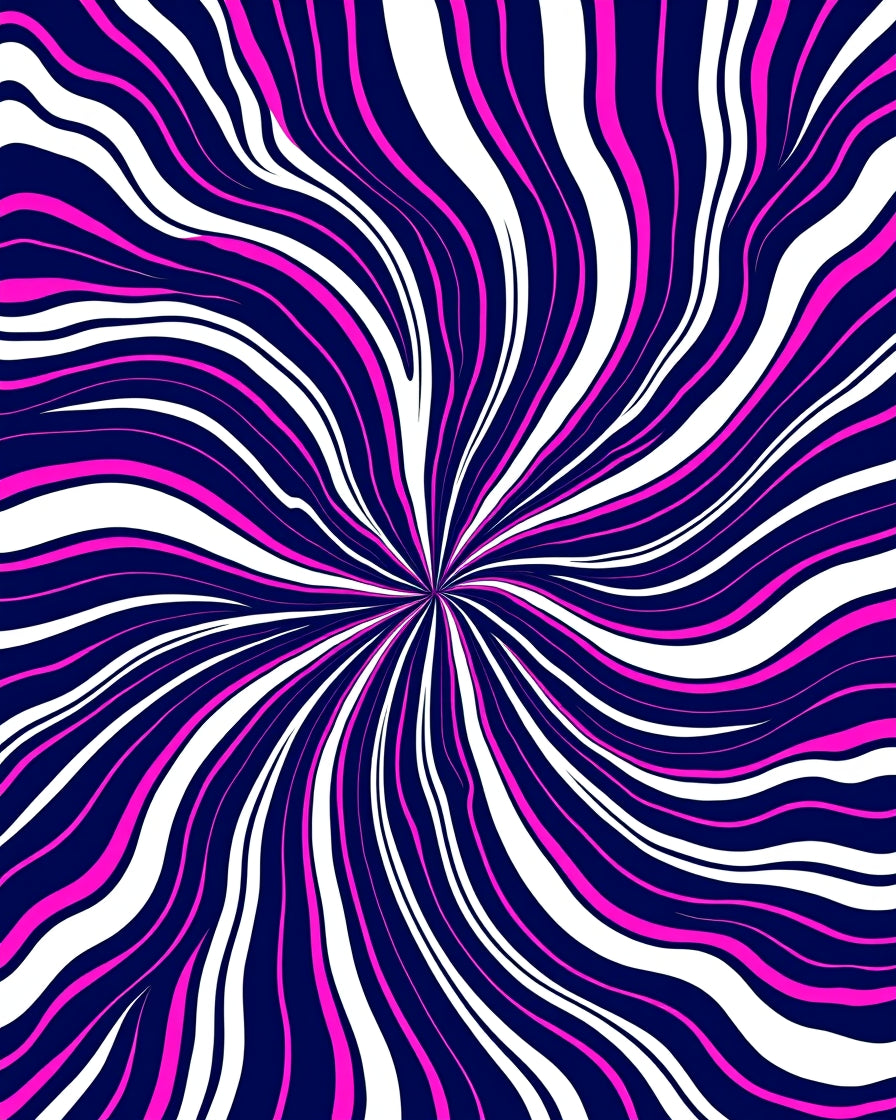 Vibrant Swirl Pink White Blue Rug
