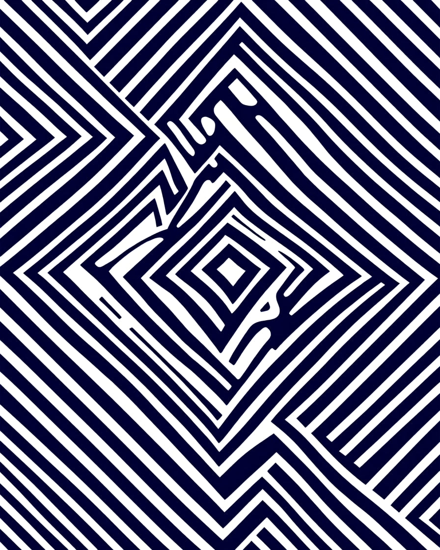Optical Illusion Maze Pattern Rug