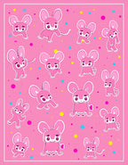 Pink Cartoon Mouse Pattern Design Rug