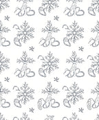 Gray Snowflake Tree Abstract Medallion Rug