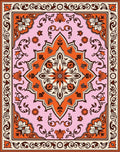 Ornate Floral Mandala Pattern Design Rug