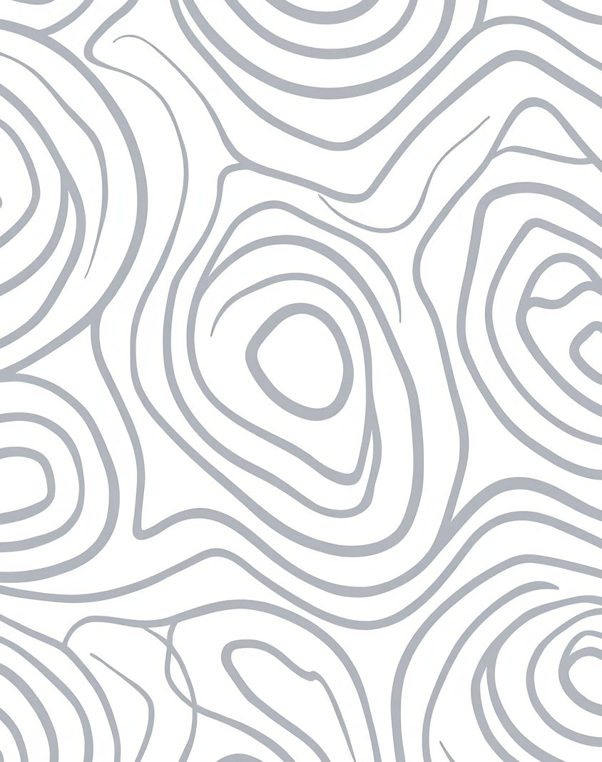 Gray Abstract Flowing Lines Rug