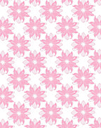 Pink Floral Patterned Abstract Design Rug