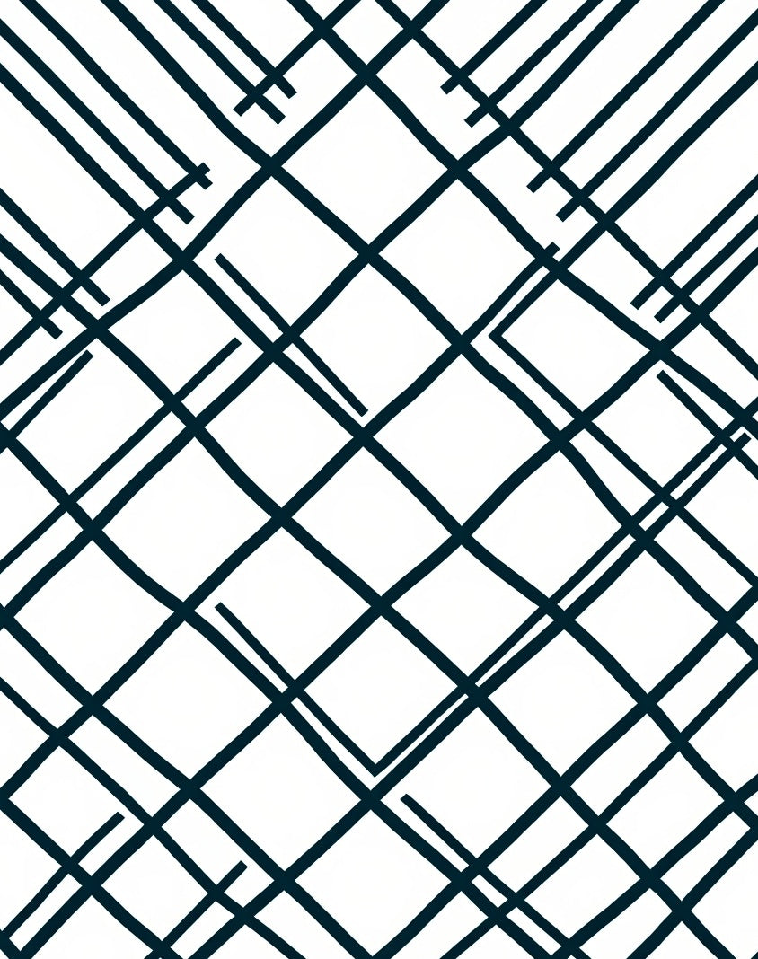Diagonal Line Intersecting Pattern Rug