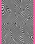 Abstract Black White Curve Pattern Rug