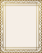 Ornate Gold Geometric Border Rug