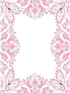 Pink Floral Mandala Border Design Rug