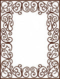 Ornate Scrollwork Frame Design Rug