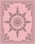 Delicate Floral Mandala Outline Rug