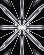 Abstract Radial Starburst Grey Pattern Rug