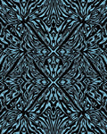 Abstract Light Blue Black Pattern Rug