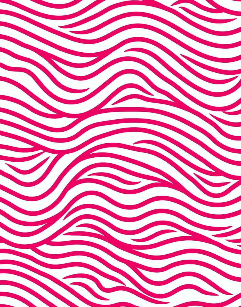 Vibrant Pink Abstract Wave Pattern Rug