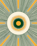 Radiant Sunburst Starburst Patterns Rug