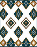 Bold Geometric Diamond Pattern Rug
