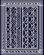 Art Deco Geometric Lines Rug