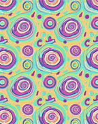 Psychedelic Swirl Vibrant Pattern Rug
