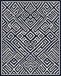 Bold Geometric Maze Pattern Rug