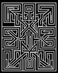 Abstract Geometric Maze Pattern Rug