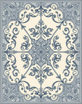 Ornate Laurel Pattern Design Rug