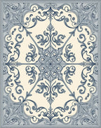 Ornate Laurel Pattern Design Rug