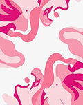 Whimsical Pink Swirl Abstract Design Rug
