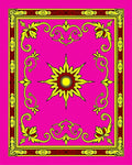 Ornate Sun Floral Pink Rug