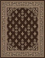 Ornate Scroll Floral Patterned Rug